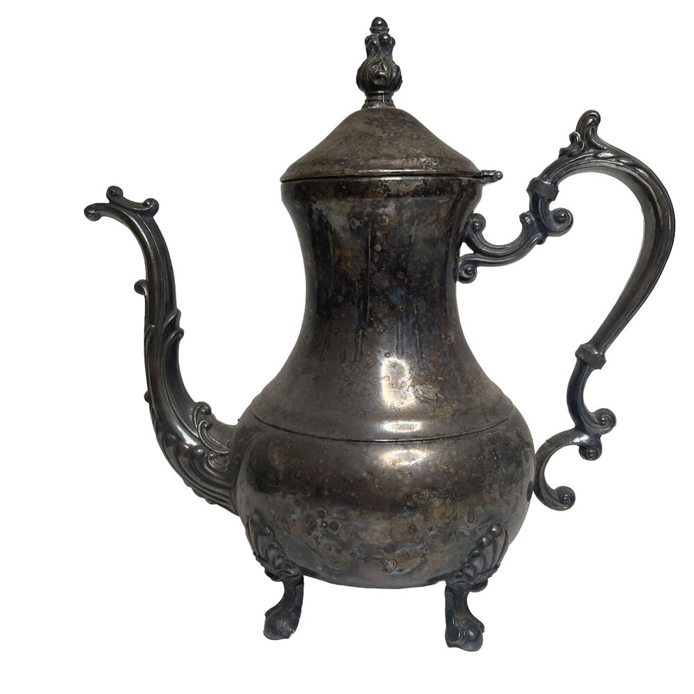Antique Coffee Pot Silverplate 1883 FB Roger's Silver Co 2377 Lady Margaret EXC